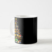 Lustiger Baubagger LKW Weihnachtsbaum Kaffeetasse (Vorderseite Links)