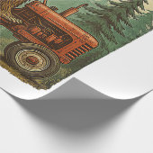  Lustiger Bauer Design Männer Traktor Rancher Farm Geschenkpapier (Ecke)