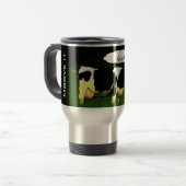 Lustiger Bauer erhalten ein MOOve an! Reisebecher (Vorderseite Links)