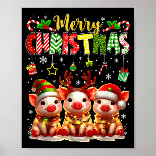 Lustiger Bauer Weihnachten Rentier Santa Gs Fam Poster