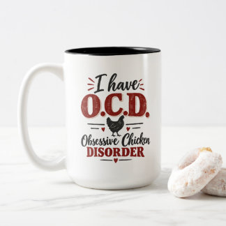 Lustiger Bauern Humor Ich habe Zwangsstörung Beses Zweifarbige Tasse