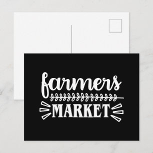 Lustiger Bauernmarkt-Wortkunst-Produkt  Postkarte