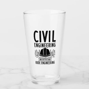 Lustiger Bauingenieur-Witz Ingenieur Absolvent Glas