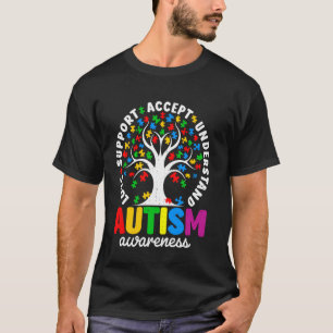Lustiger Baum des Lebens Autismus-Bewusstseinsmona T-Shirt