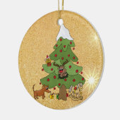 Lustiger Baum Keramik Ornament (Links)
