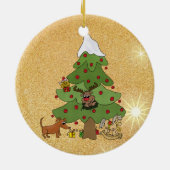 Lustiger Baum Keramik Ornament (Hinten)