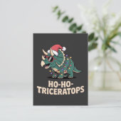Lustiger Baum Rex Dinosaurier Urlaub Humor Postkarte (Stehend Vorderseite)