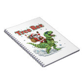 Lustiger Baum Rex Santa Reitender T-Rex Dinosaurie Notizblock (Rechte Seite)