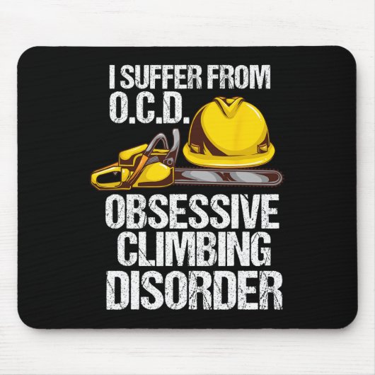 Lustiger Baumkletterer-Geschenk - Zwangsstörung Kl Mousepad (Vorne)