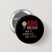 Lustiger Bbq-Fleisch-Kochzeittimer Biergrill Koch Button (Vorne & Hinten)