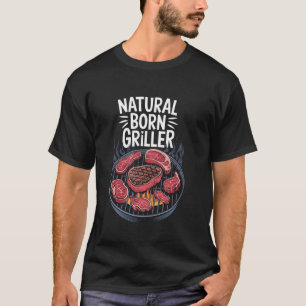 Lustiger BBQ-Grill geborener Griller, Fleischräuch T-Shirt