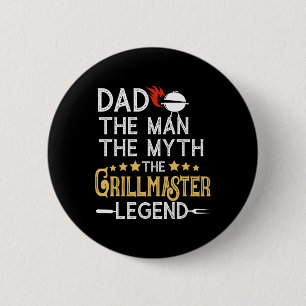 Lustiger Bbq-Grill-Vater Der Mann Der Mythos Die L Button