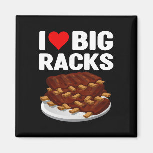 Lustiger Bbq Ich Liebe Ein Großes Gestell Rotes He Magnet