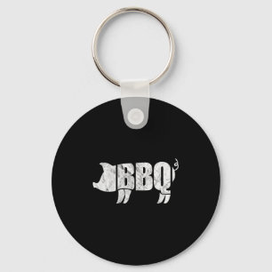 Lustiger BBQ-Schwein Barbecue-Schweinefleisch Gril Schlüsselanhänger