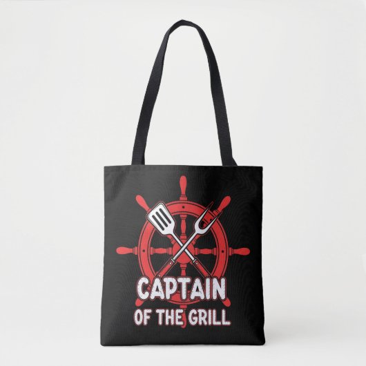 Lustiger BBQ-Segelscheepskapitän des Grills Tasche (Vorderseite)