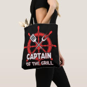 Lustiger BBQ-Segelscheepskapitän des Grills Tasche (Von Nahem)