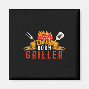 Lustiger BBQ-Spruch für Männer Natürlich geborener Magnet