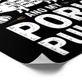 Lustiger Bbq-Spruch Ich mag mein Porc Pulled mit g Poster (Ecke)