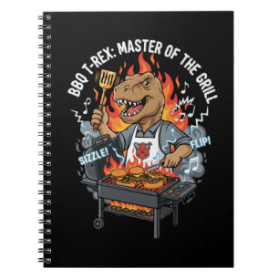 Lustiger BBQ T-Rex Meister des Grills Dinosaurier Notizblock