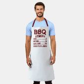 Lustiger BBQ-Timer Rot Schürze (Getragen)