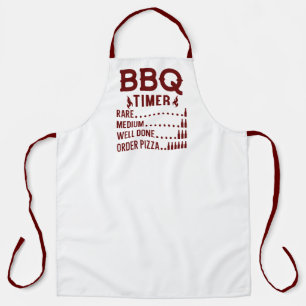 Lustiger BBQ-Timer Rot Schürze