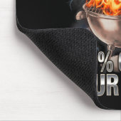 Lustiger BBQ-Witz: Mein Fleisch ist 100 auf dem We Mousepad (Ecke)