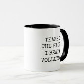 Lustiger Beachvolleyball-Kaffee Tasse (VorderseiteRechts)