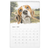 Lustiger Beagle-Cartoon-Hund Kalender (Mär 2027)
