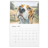 Lustiger Beagle-Cartoon-Hund Kalender (Feb 2027)