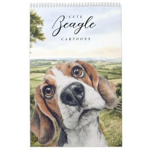 Lustiger Beagle-Cartoon-Hund Kalender