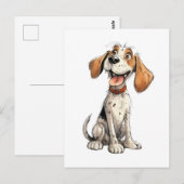 Lustiger Beagle-Cartoon Postkarte (Vorne/Hinten)