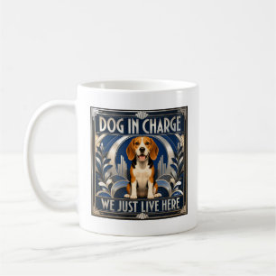 Lustiger Beagle-Hund führt das Haus Coffee Cup - T Kaffeetasse