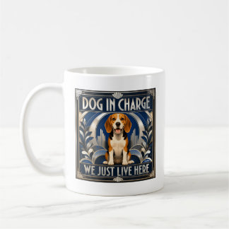 Lustiger Beagle-Hund führt das Haus Coffee Cup - T Kaffeetasse