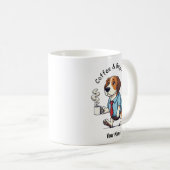 Lustiger Beagle-Hund im Geschäftsanzug Kaffee Kaffeetasse (VorderseiteRechts)