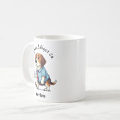 Lustiger Beagle-Hund im Geschäftsanzug Kaffee Kaffeetasse (Vorderseite Links)