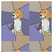 Lustiger Beagle-Hundeabstraktes Kunst-Gewebe Stoff (Nahaufnahme)