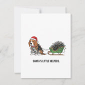 Lustiger Beagle-Hundeschlitten Weihnachten (Vorderseite)