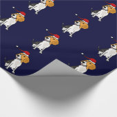 Lustiger Beagle-Hundetragendes Geschenkpapier (Ecke)