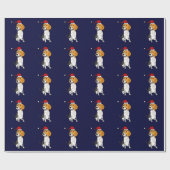 Lustiger Beagle-Hundetragendes Geschenkpapier (Flach)