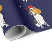 Lustiger Beagle-Hundetragendes Geschenkpapier (Rolleneckpunkt)