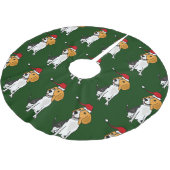 Lustiger Beagle im Polyester Weihnachtsbaumdecke (Schrägansicht)