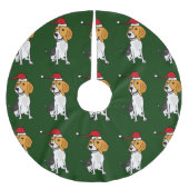 Lustiger Beagle im Polyester Weihnachtsbaumdecke (Vorderseite)
