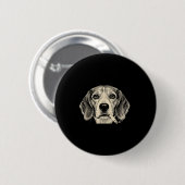 Lustiger Beagle-Meme Hund raucht Zigarette  Button (Vorne & Hinten)