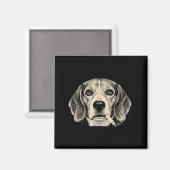 Lustiger Beagle-Meme: Hund raucht Zigarette  Magnet (Vorderseite/Rückseite)