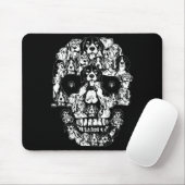 Lustiger Beagle-Schädel-Hund-Skelett-Halloween Mousepad (Mit Mouse)