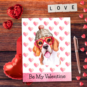 Lustiger Beagle sei mein Valentinstag-Hund Valenti Feiertagspostkarte