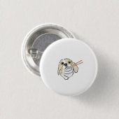 Lustiger Beagle-Welpe isst Sushi-Geschenk Button (Vorne & Hinten)