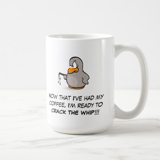 Lustiger Becher - Die Peitsche knallen lassen Kaffeetasse (Rechts)