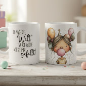 Lustiger Becher für Mädchen auf Deutsch Kaffeetasse