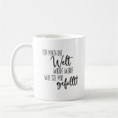 Lustiger Becher für Mädchen auf Deutsch Kaffeetasse (Links)